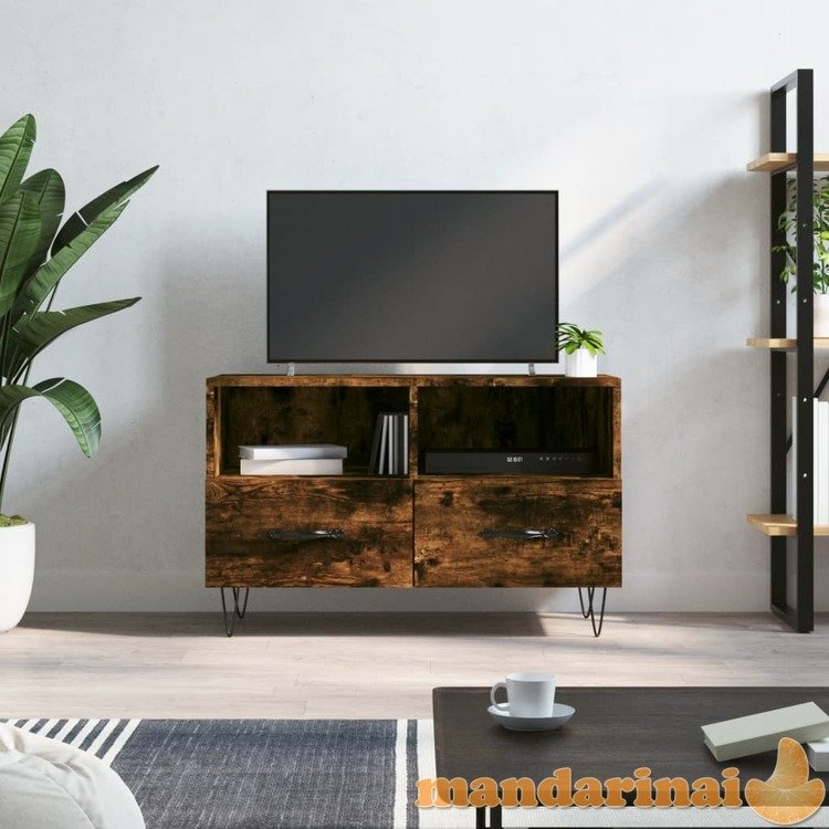 Televizoriaus spintelė, dūminio ąžuolo, 80x36x50cm, mediena