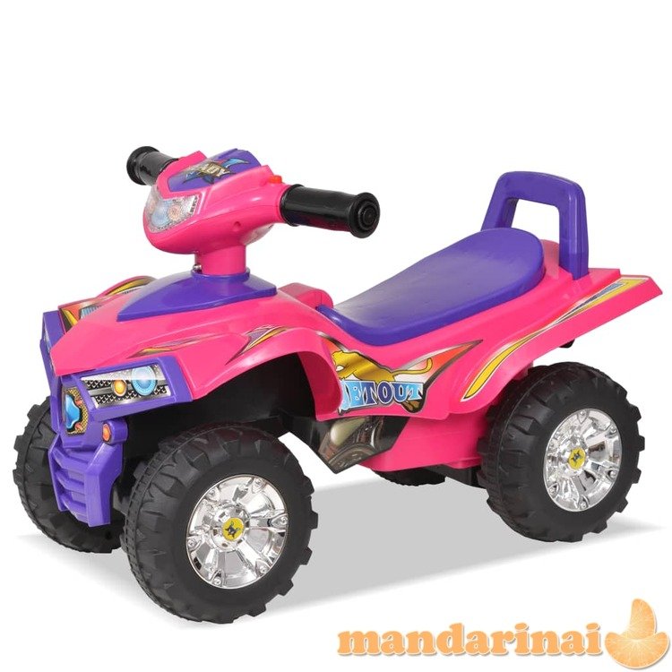 Vaikiškas džipas su garsu ir šviesomis, rožinis ir violetinis