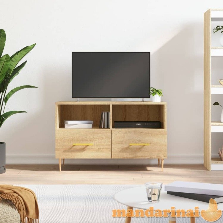 Televizoriaus spintelė, ąžuolo, 80x36x50cm, apdirbta mediena
