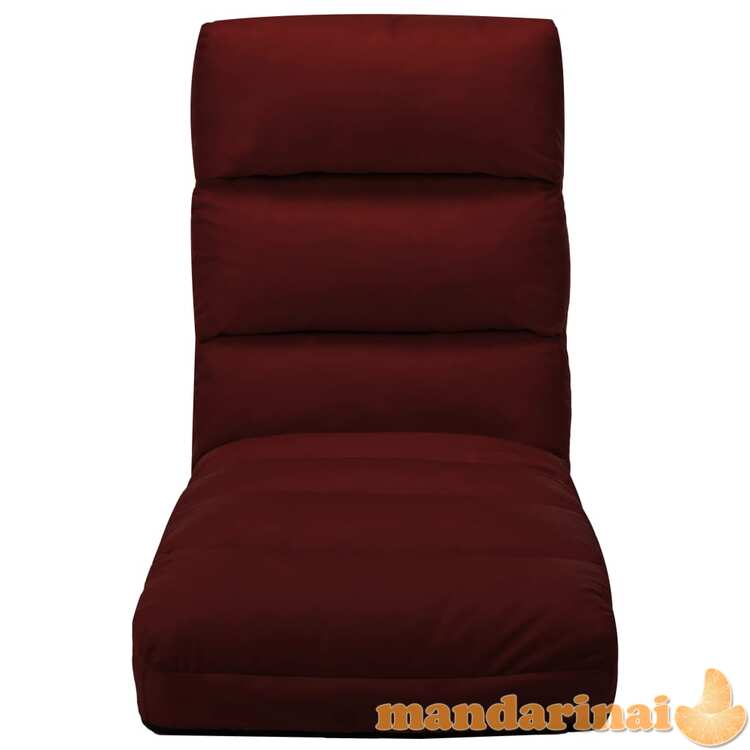 Sulankstomas čiužinukas-kėdė, raudono vyno spalva, dirbtinė oda