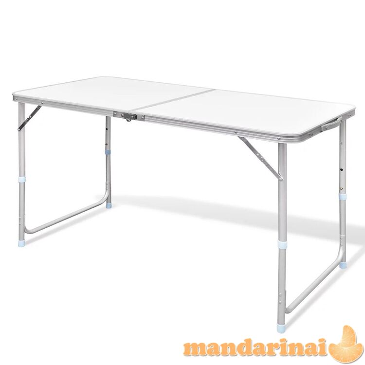 Sulankstomas stalas stovyklavimui iš aliuminio 120 x 60 cm
