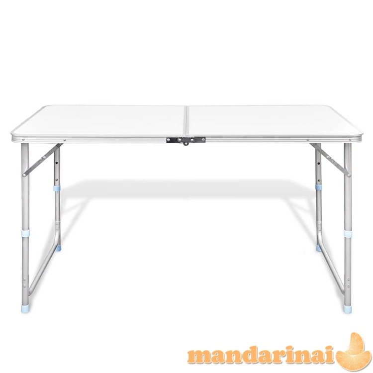 Sulankstomas stalas stovyklavimui iš aliuminio 120 x 60 cm