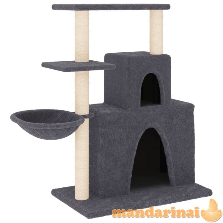 Draskyklė katėms su stovais iš sizalio, tamsiai pilka, 83cm