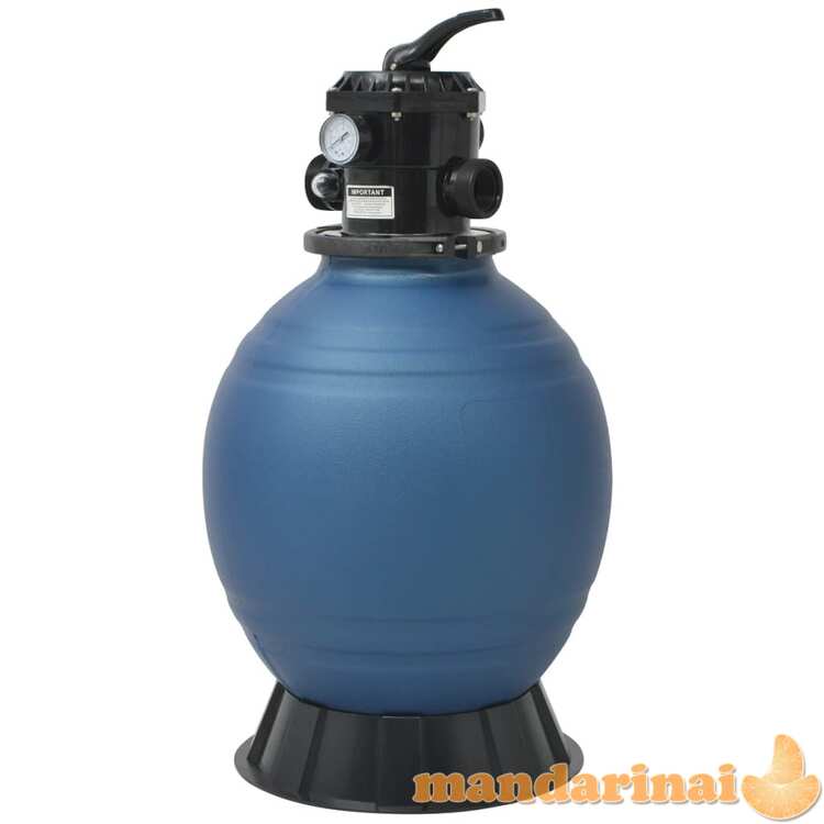 Smėlio filtras baseinui su 6 pozicijų vožtuvu, mėlynas, 460mm