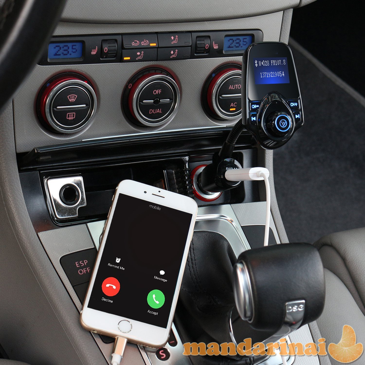 FM moduliatorius su laisvų rankų įranga