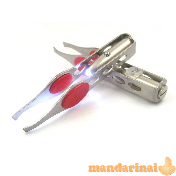 Antakių korekcijos įrankis - pincetas su LED lempute!