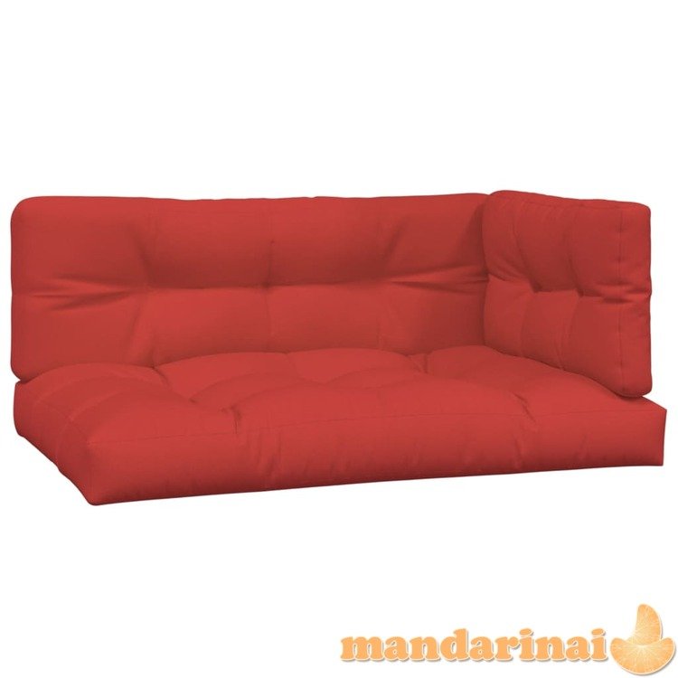 Pagalvėlės sofai iš palečių, 3vnt., raudonos spalvos