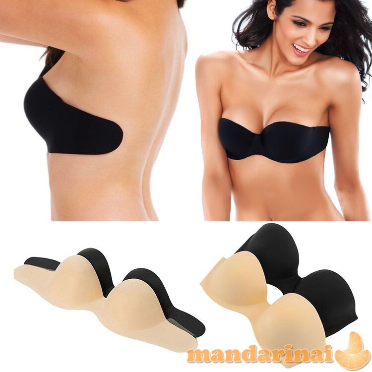 Patikimai prilimpanti liemenėlė be petnešėlių