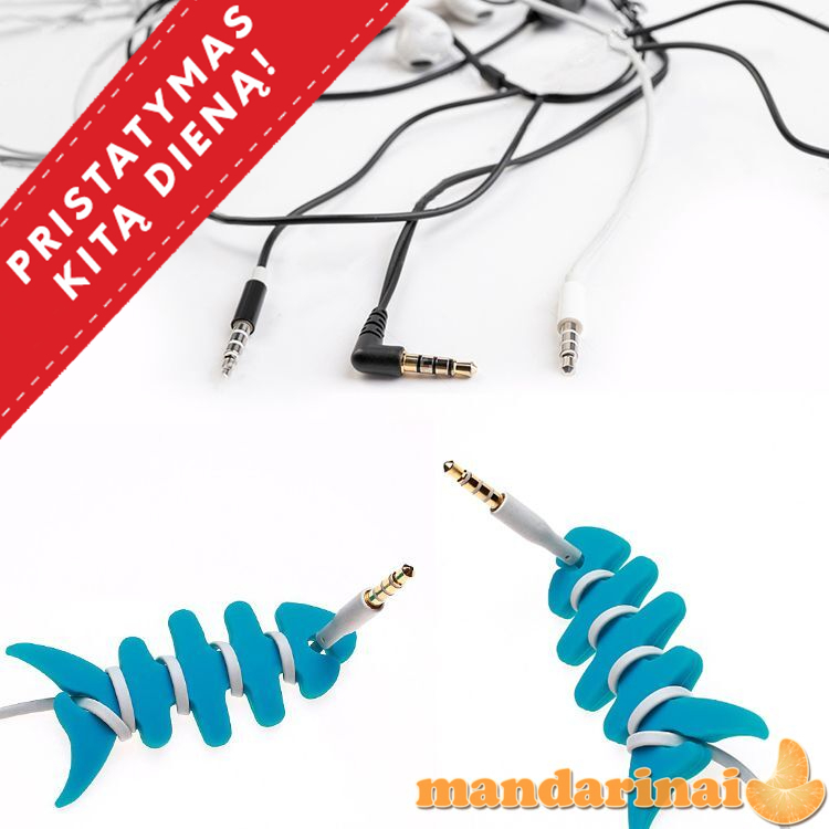 Žuvytė ausinių laidams sutrumpinti