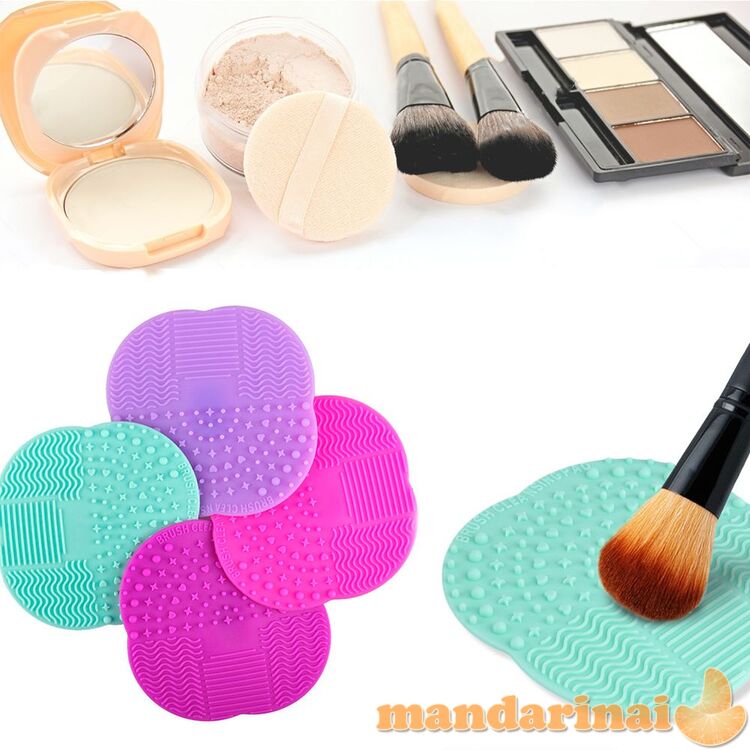 Silikoninis kilimėlis makiažo šepetėliams plauti