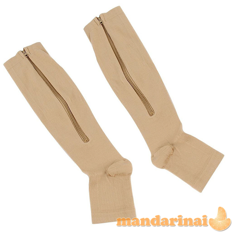 Kompresinės kojinės atviru priekiu su užtrauktuku