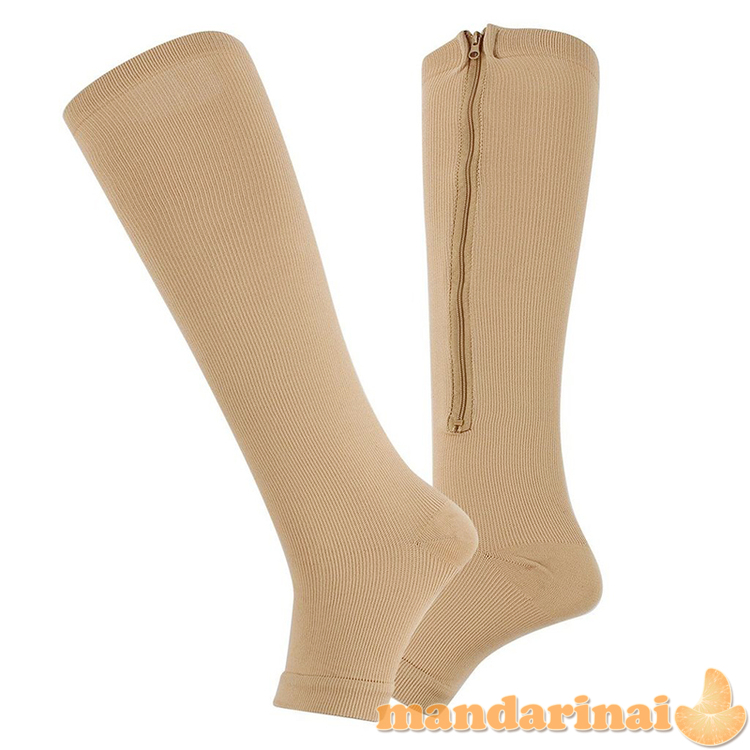 Kompresinės kojinės atviru priekiu su užtrauktuku