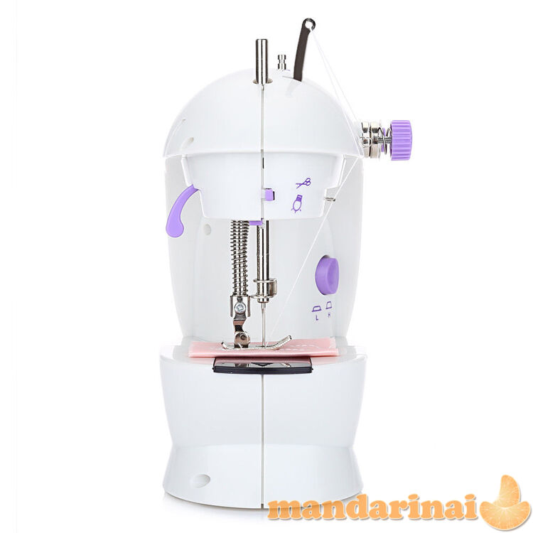 Siuvimo mašina su išoriniu maitinimu ir valdymo pedalu