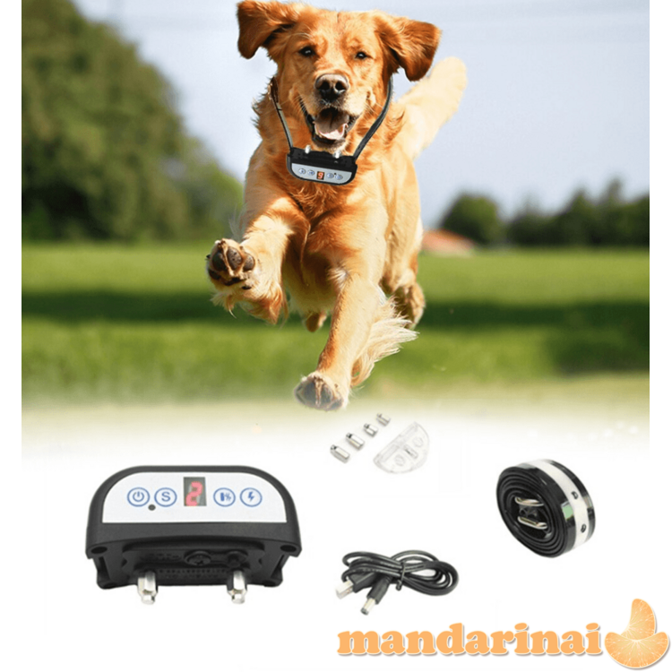 7-ių jautrumo lygių antkaklis nuo lojimo