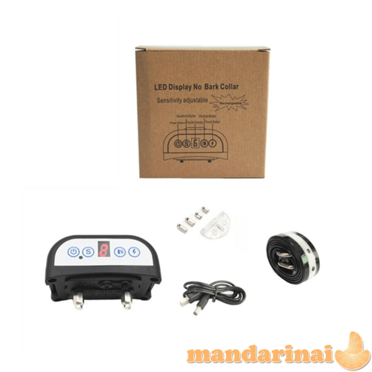 7-ių jautrumo lygių antkaklis nuo lojimo