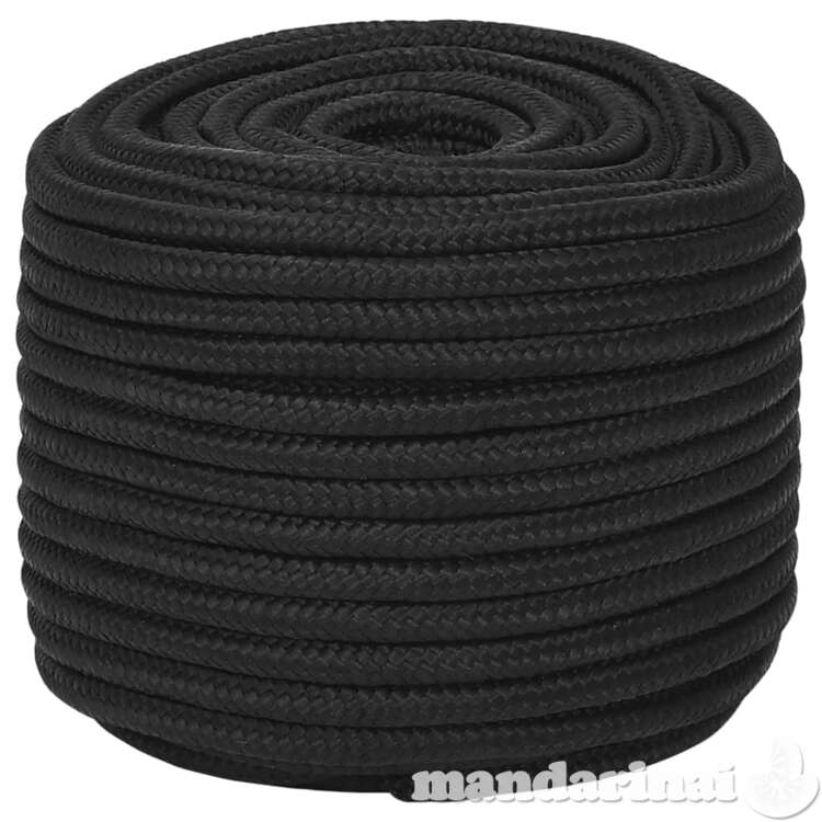 Valties virvė, visiškai juoda, 14mm, 50m, polipropilenas