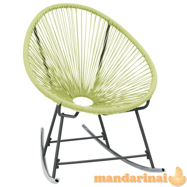 Supama apskrita lauko kėdė, žalios spalvos, poliratanas