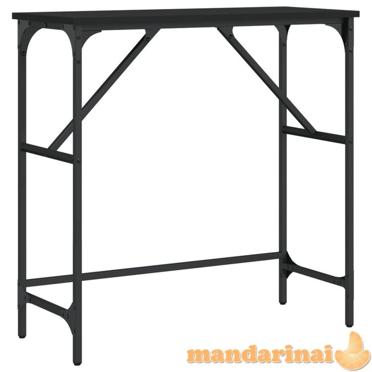 Konsolinis staliukas, juodas, 75x32x75cm, apdirbta mediena