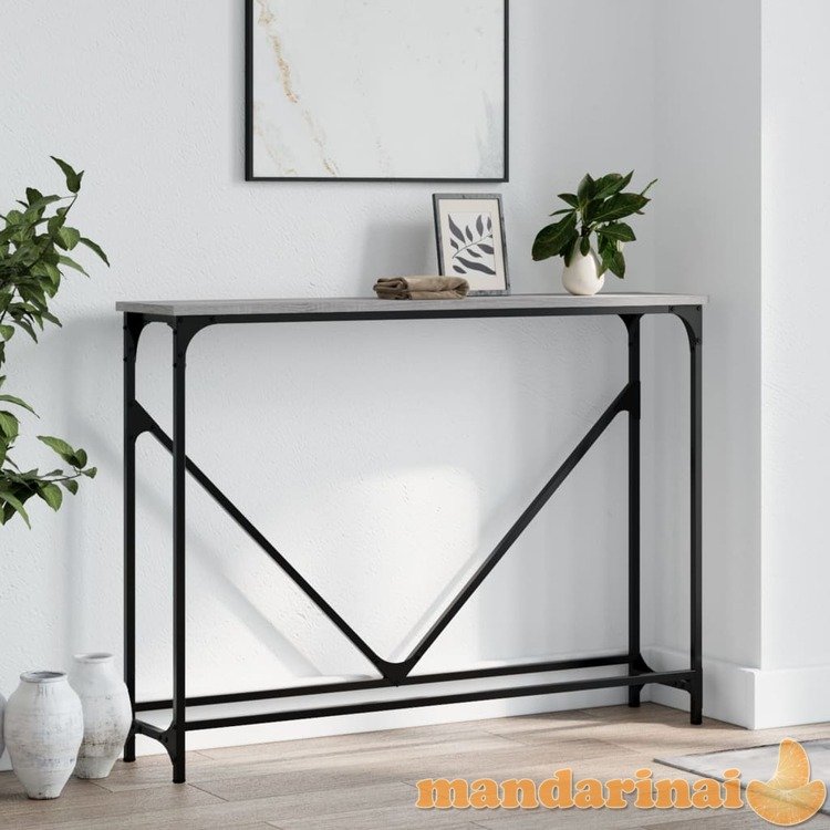 Konsolinis staliukas, pilkas ąžuolo, 102x22,5x75cm, mediena