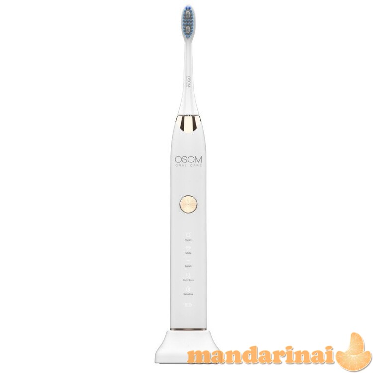 Įkraunamas, elektrinis, garsinis dantų šepetėlis, baltas 