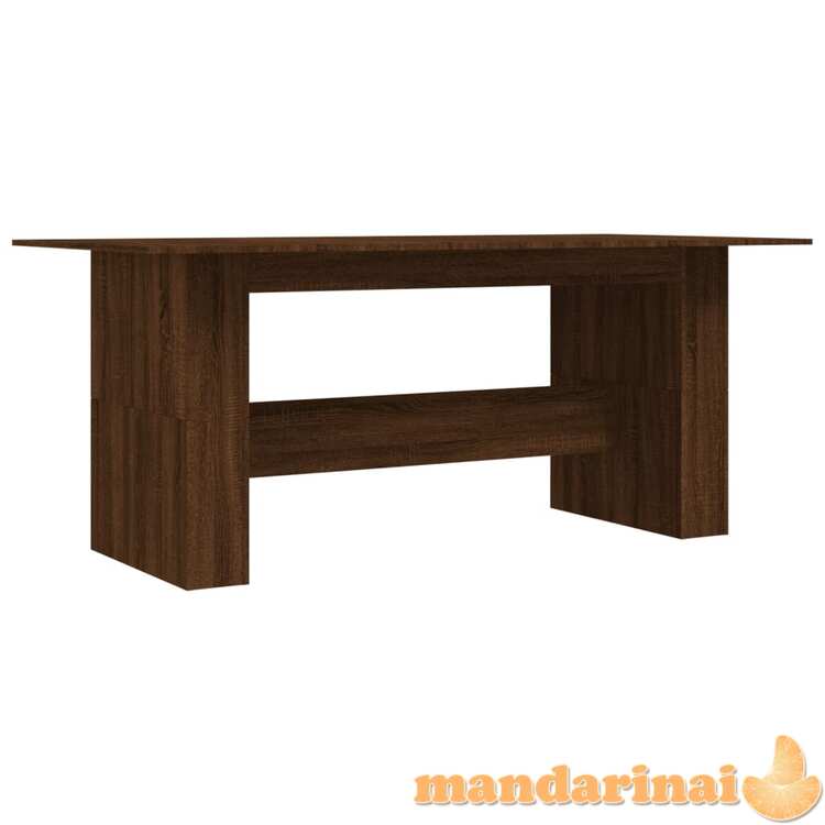 Valgomojo stalas, rudas ąžuolo, 180x90x76cm, apdirbta mediena