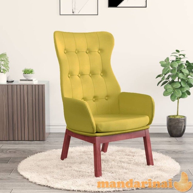 Poilsio kėdė, šviesiai žalios spalvos, audinys