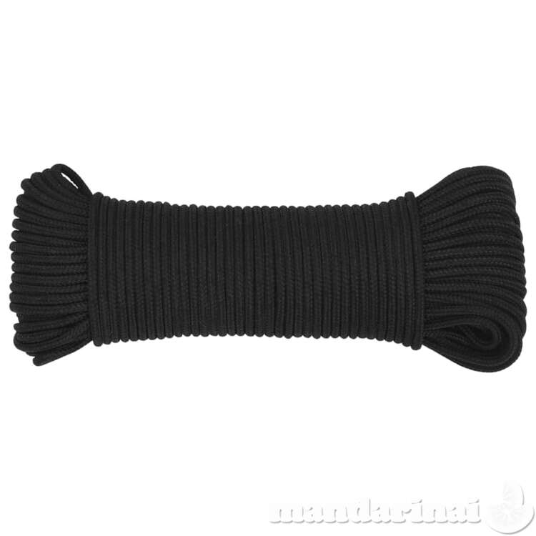 Valties virvė, visiškai juoda, 5mm, 25m, polipropilenas