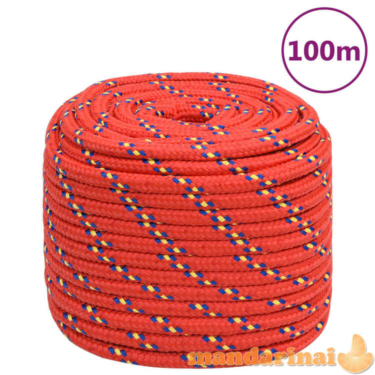 Valties virvė, raudonos spalvos, 18mm, 100m, polipropilenas