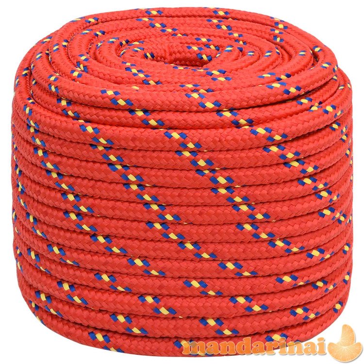 Valties virvė, raudonos spalvos, 18mm, 100m, polipropilenas