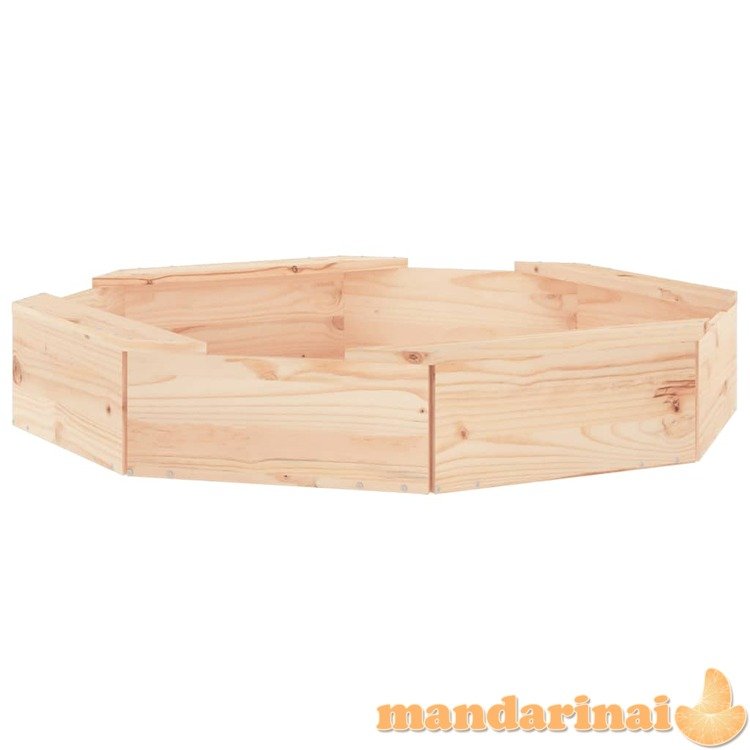 Smėlio dėžė su sėdynėmis, pušies medienos masyvas, aštuonkampė