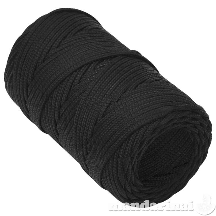 Valties virvė, visiškai juoda, 2mm, 500m, polipropilenas