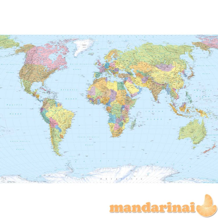Komar foto siena world map xxl, 368x248cm