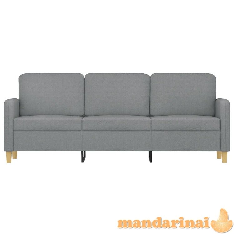 Trivietė sofa, šviesiai pilkos spalvos, 180cm, audinys