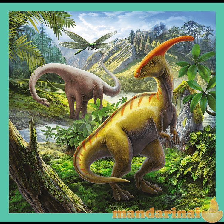 TREFL 3 dėlionių rinkinys „Dinozaurai“
