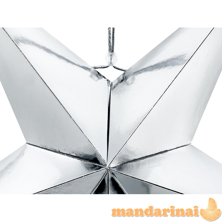 Paper star, 70cm, silver 3