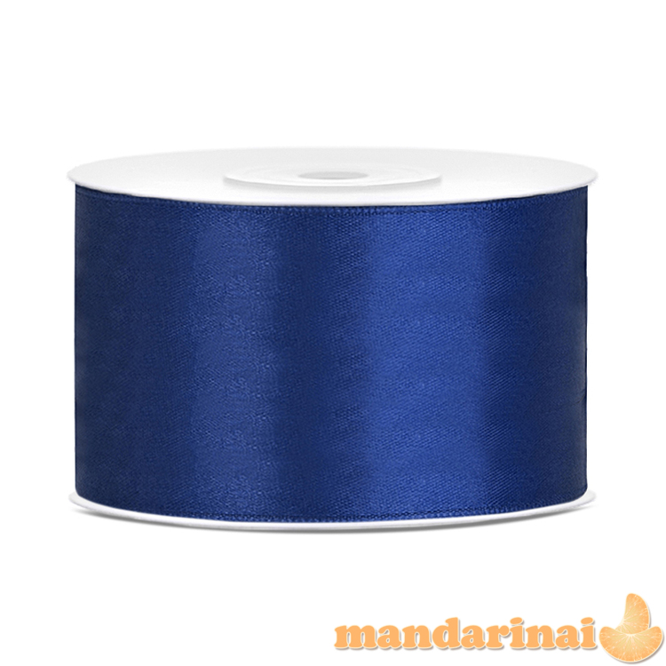 Satin Ribbon, navy blue, 38mm/25m
