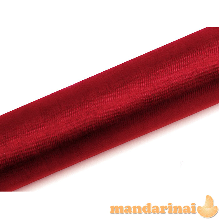 Organza Plain, red, 0.16 x 9m (1 pc. / 9 lm)