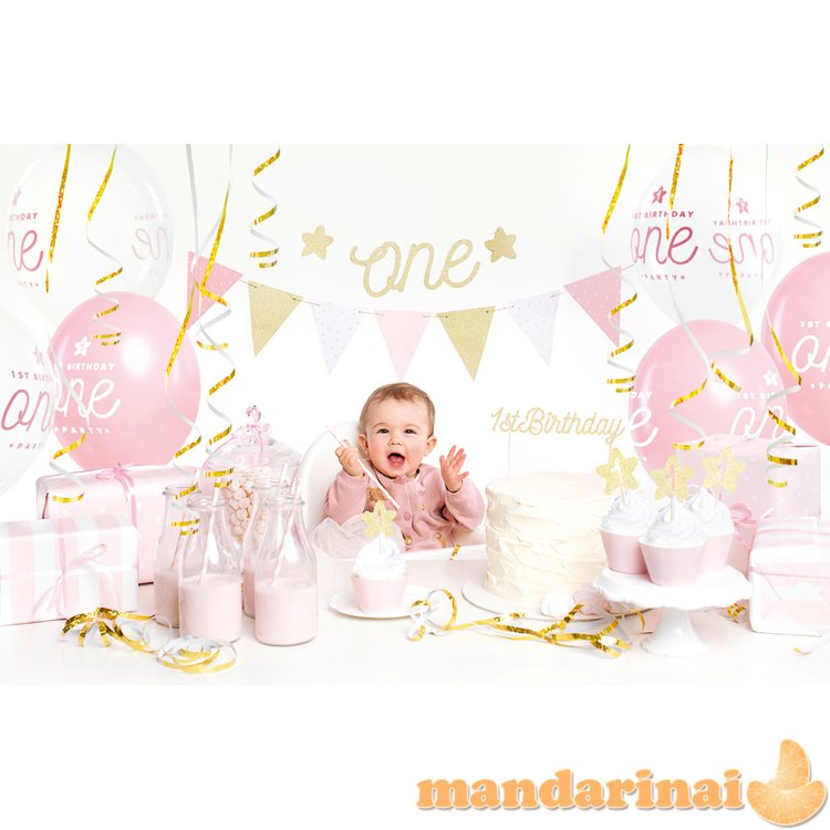 Party decorations set - 1st Birthday, gold