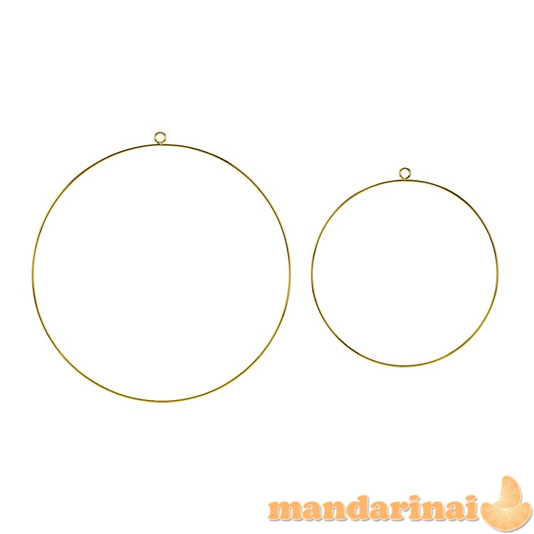 Metal hanging decorations Hoops, mix (1 pkt / 2 pc.)
