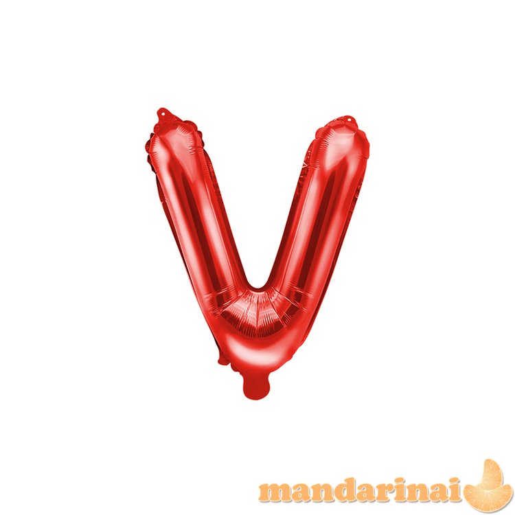 Foil Balloon Letter   V  , 35cm, red