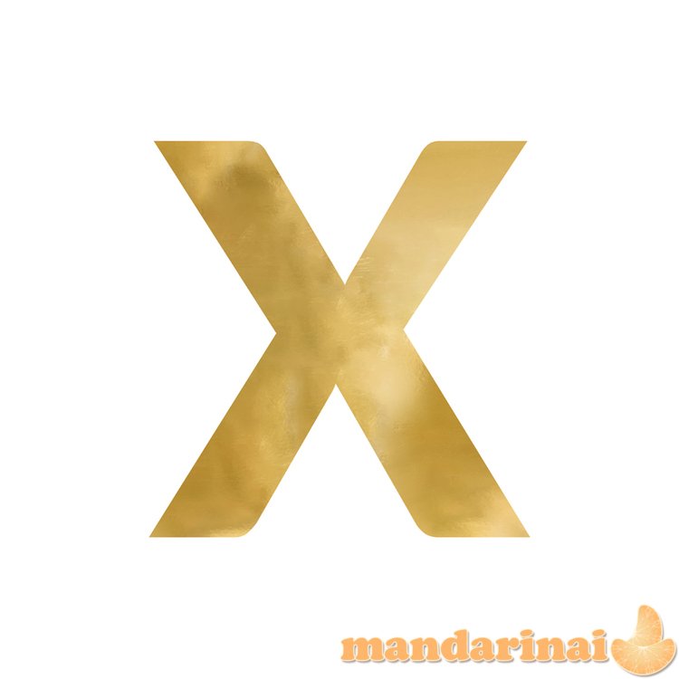 Mirror letter   X  , gold, 58x60 cm