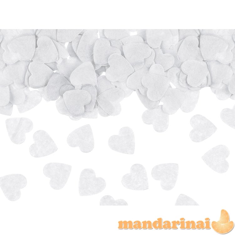 Confetti Hearts, 1,6x1,6 cm, white, 15g