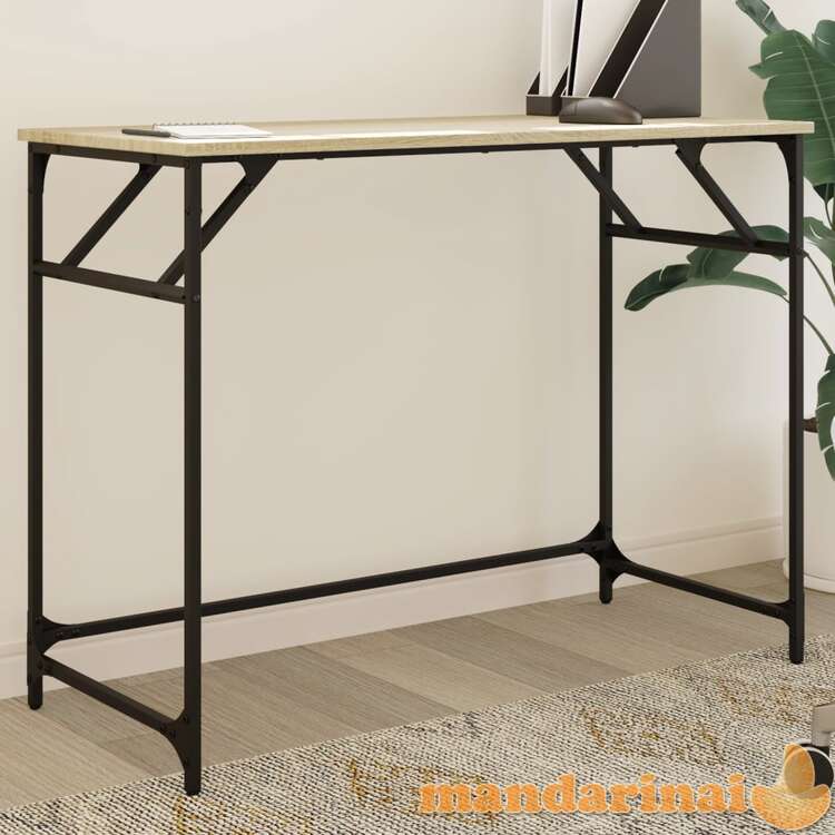Rašomasis stalas, ąžuolo, 100x45x76cm, mediena ir plienas