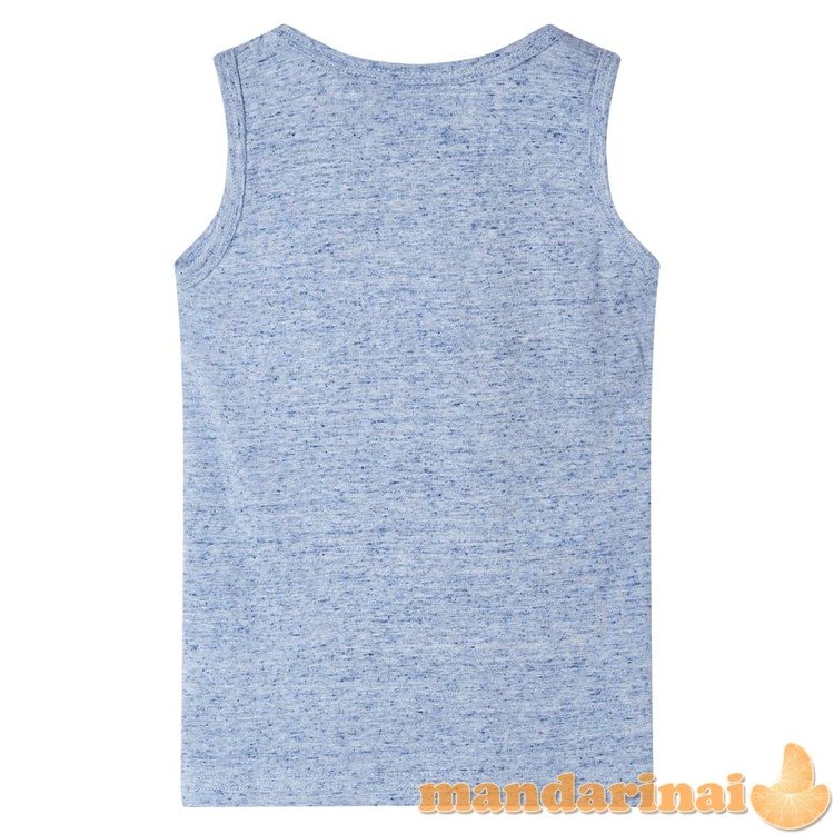 Vaikiški marškinėliai be rankovių, mėlynos spalvos mišinys, 116 dydžio