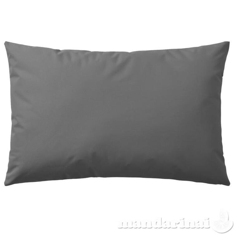 Lauko pagalvės, 4 vnt., pilkos, 60x40 cm