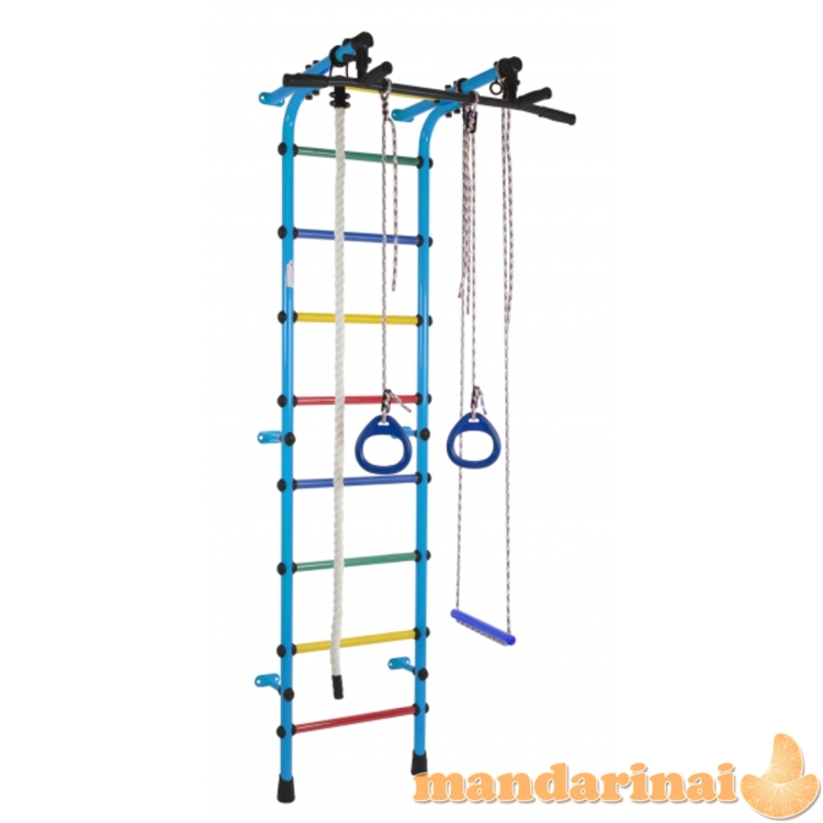 Sporto kompleksas (gimnastikos sienelė) HAPPY KID žydra-vaivorykštė, 230x52,5cm