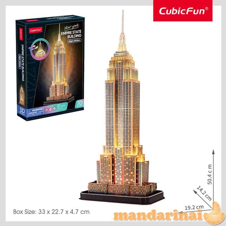 CUBICFUN 3D dėlionė „Empire State pastatas“ (LED)
