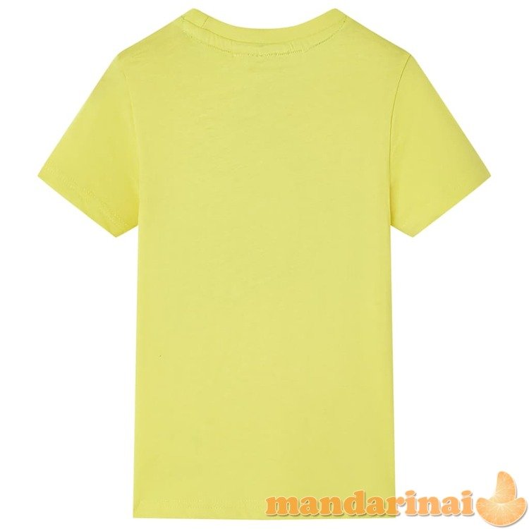 Vaikiški marškinėliai trumpomis rankovėmis, geltoni, 140 dydžio