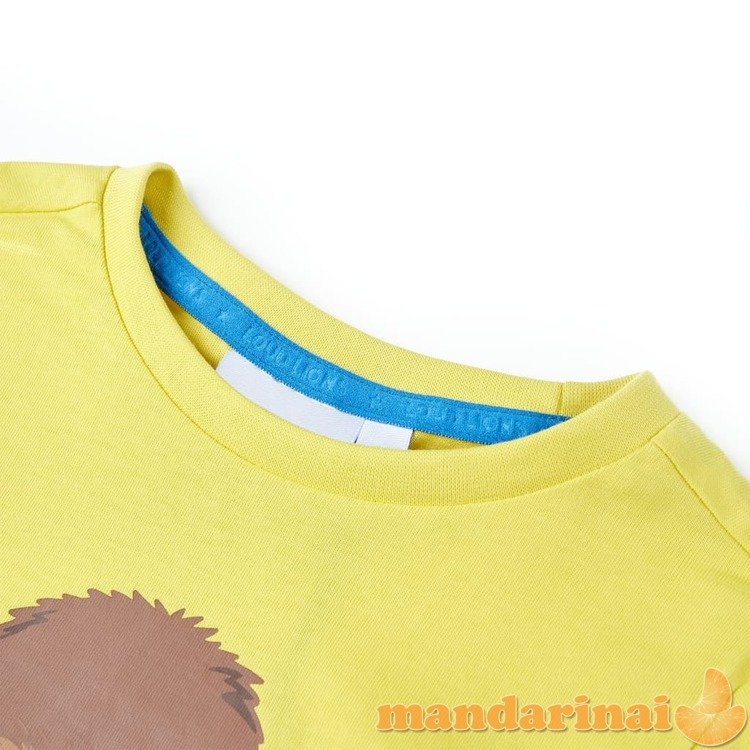 Vaikiški marškinėliai trumpomis rankovėmis, geltoni, 140 dydžio