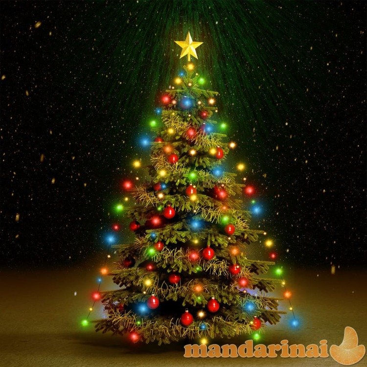 Kalėdų eglutės girlianda su 180 spalvotų led lempučių, 180cm